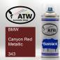 Preview: BMW, Canyon Red Metallic, 343: 400ml Sprühdose, von ATW Autoteile West.